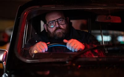 Nick Frost Takes a Couple for a Terrifying Ride in Shudder’s ‘Black Cab’