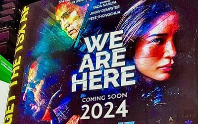 Billboard For Upcoming Sci/Fi Horror WE ARE HERE Unveiled In Times Square!